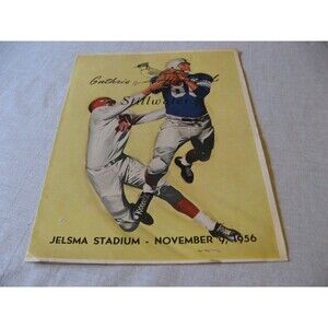 1956 High School Football Progam Guthrie vs Stillwater Jelsma Stadium Coca Cola